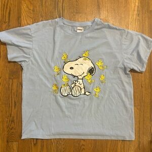 Snoopy and Woodstock Blue T-Shirt